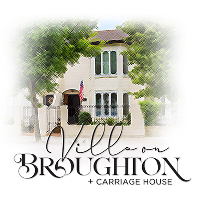 Villa on Broughton + Carriage painting and logo